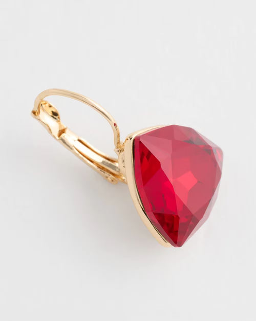 *Chico's Red Gem Faceted Drop Earrings, Red