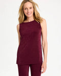 CHICO'S Travelers Side-Slit Women's Tank, Deep Merlot - 2 (12/14-Large)