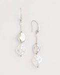 *Chico's Faux Pearl Silvertone Earrings