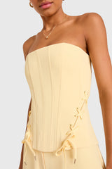 Amanda Uprichard Hathaway Top (Color: Cornsilk - Small)