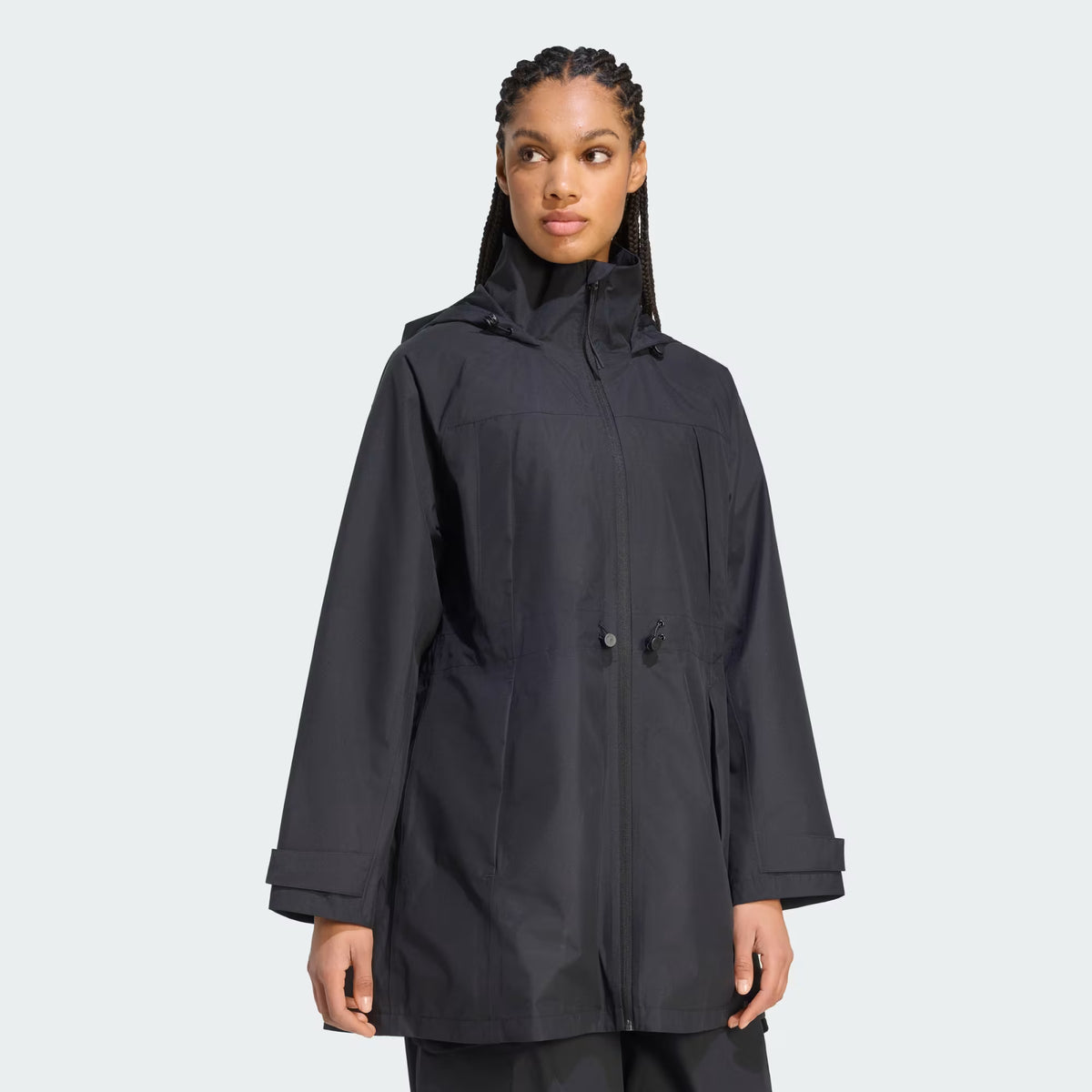 WOMEN'S CITY RAIN PARKA BLK - 2XL