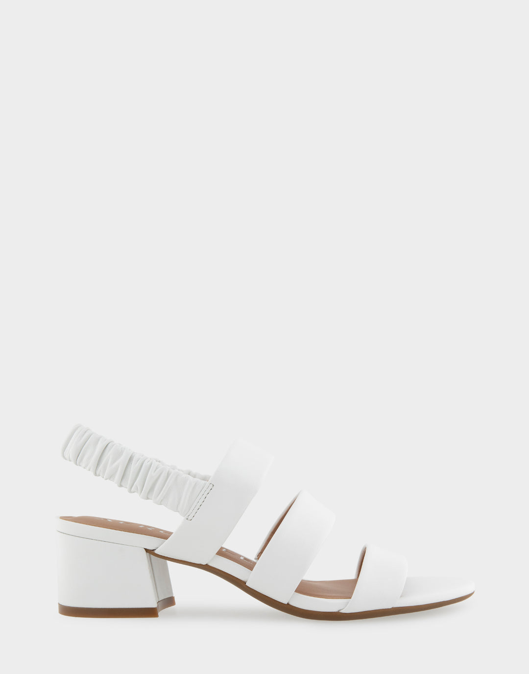 (6M) Aerosoles Comfortable Women's Slingback Sandals in White Leather Style: Clarissa