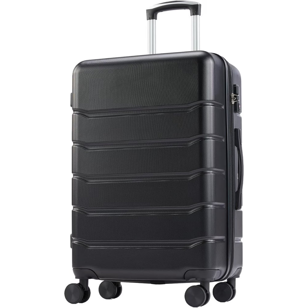 CONCETTA 28 inch Luggage, Lightweight Expandable Rolling Suitcase, Hard Shell ABS & TSA Lock Double Spinner Wheels Suit Case, Black