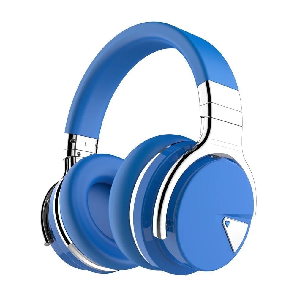 COWIN E7 Active Noise Cancelling Headphones Bluetooth Headphones with Mic Deep Bass Wireless Headphones Over Ear(Blue)