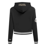 PURDUE UNIVERSITY CLASSIC WOMEN'S RIB FLEECE CROPPED PULLOVER HOODIE-SIZE: SMALL