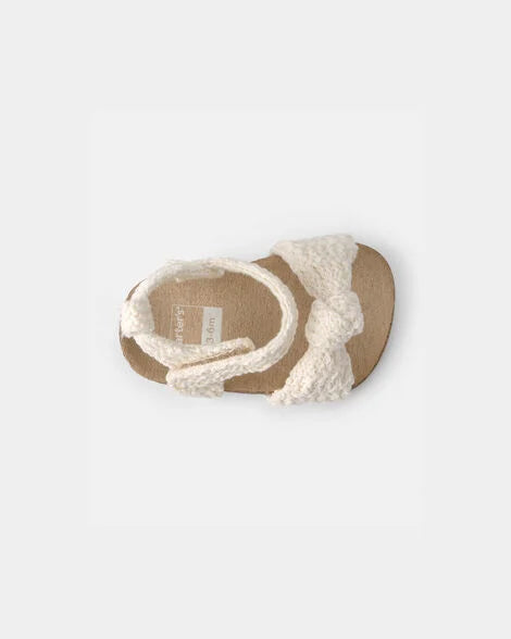 Baby Girl Knit Sandals - Cream - Size 3-6 Months