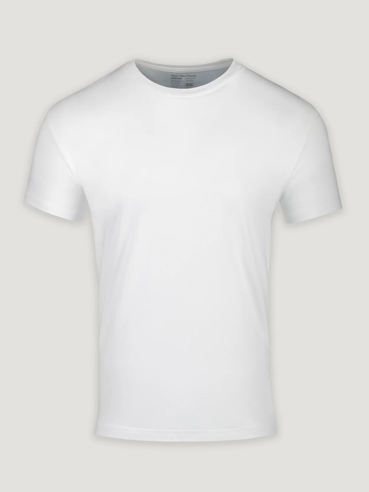Men's White Short Sleeve Crew Neck by Fresh Clean Threads - Size: Medium Short