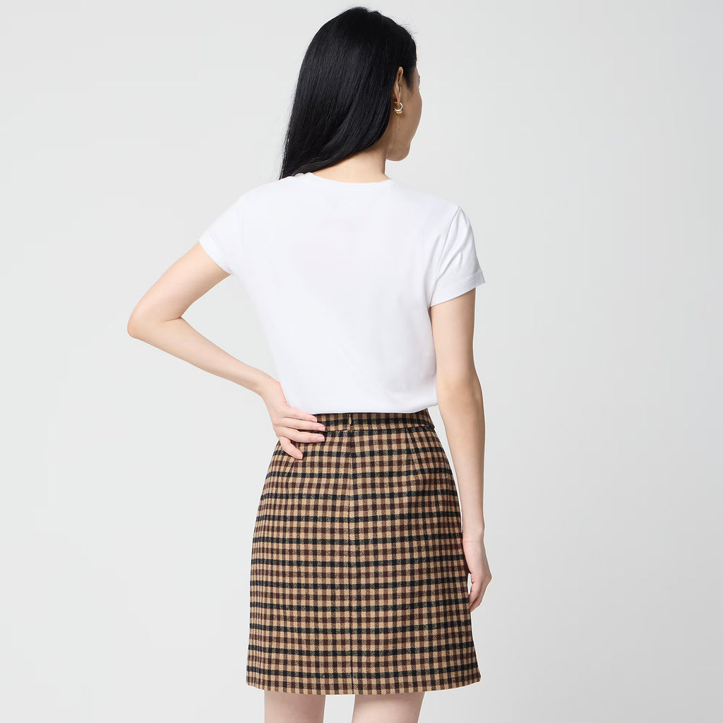 J.Crew Women's Wool-Blend A-Line Mini Skirt - Size 14