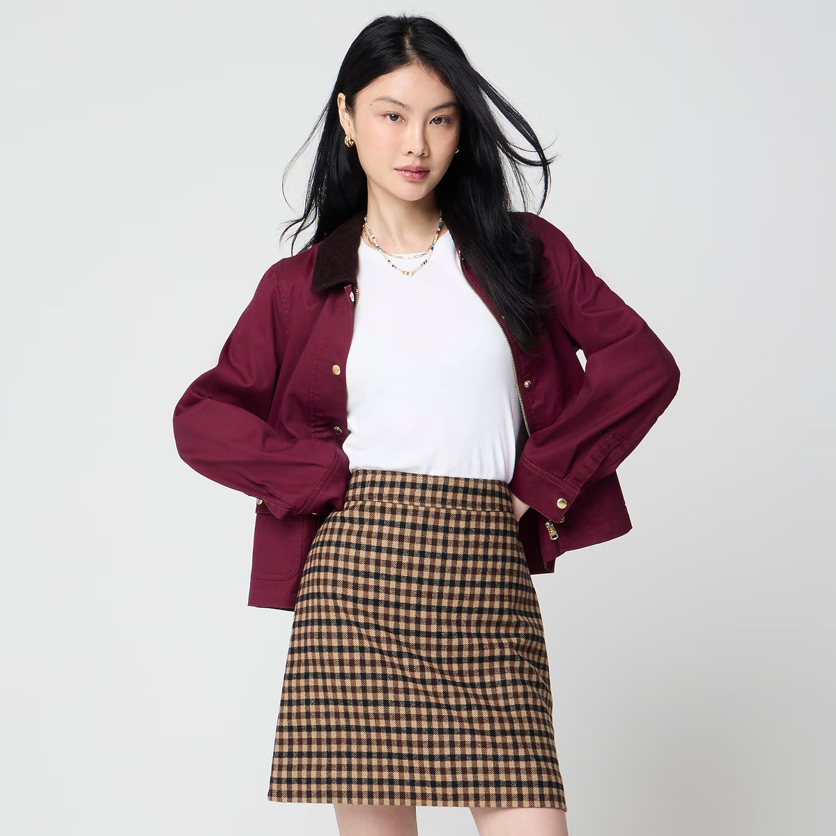J.Crew Women's Wool-Blend A-Line Mini Skirt - Size 14