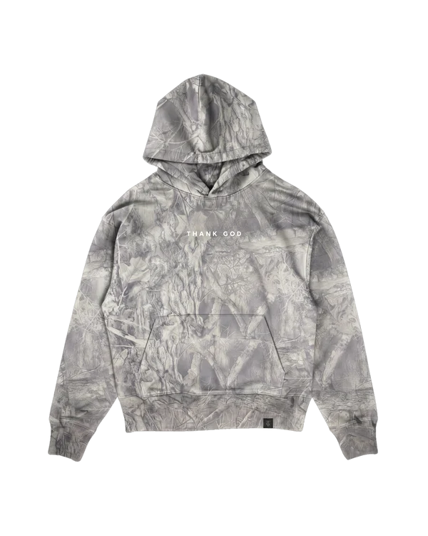 Thank God Unisex Pullover Hoodie - Ivory Camo - Large