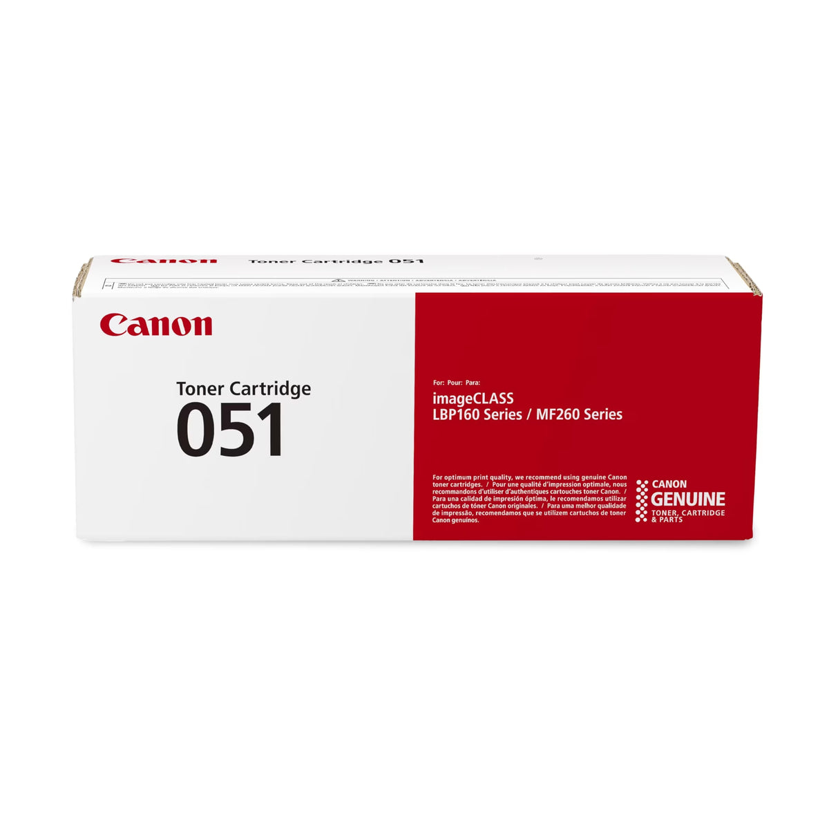 Canon Genuine 051 Black Toner Cartridge Compatible with LBP162dw, MF264dw, MF267dw, MF269dw, MF269dw VP