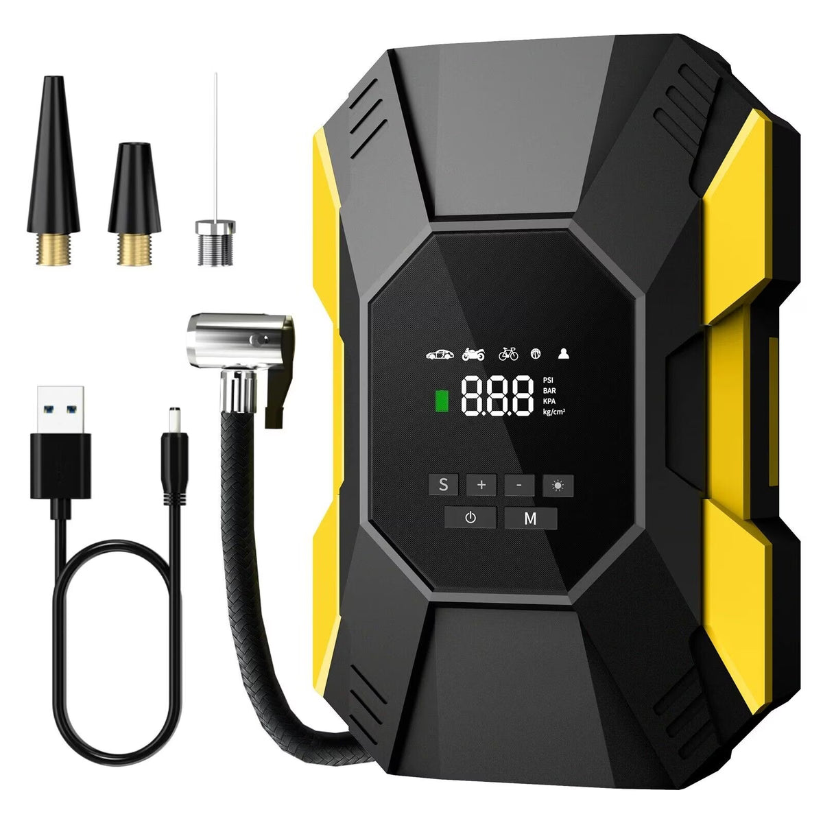 FlyKid Car Tire Inflator Portable Air Compressor Cordless Rechargeable Powerful Pump