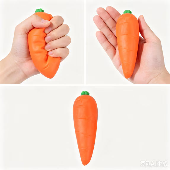 Carrot Squishies Crunchy Jumbo Squishies, Vegetable Sensory Cool Stuff Squeeze Toys