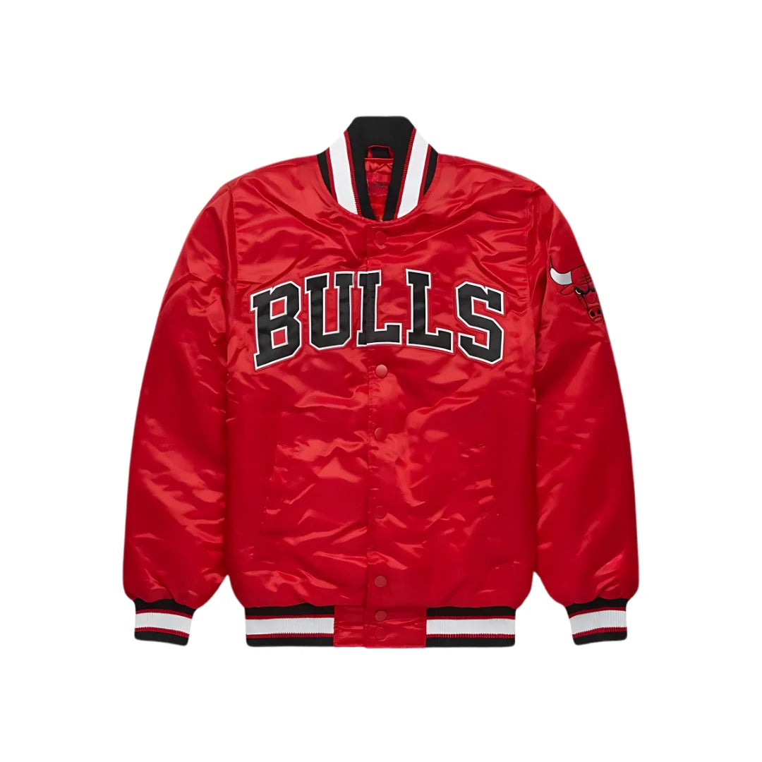 Jacket & Joint Men's Chicago Bulls Retro Varsity Satin Jacket (Size: 3XL)