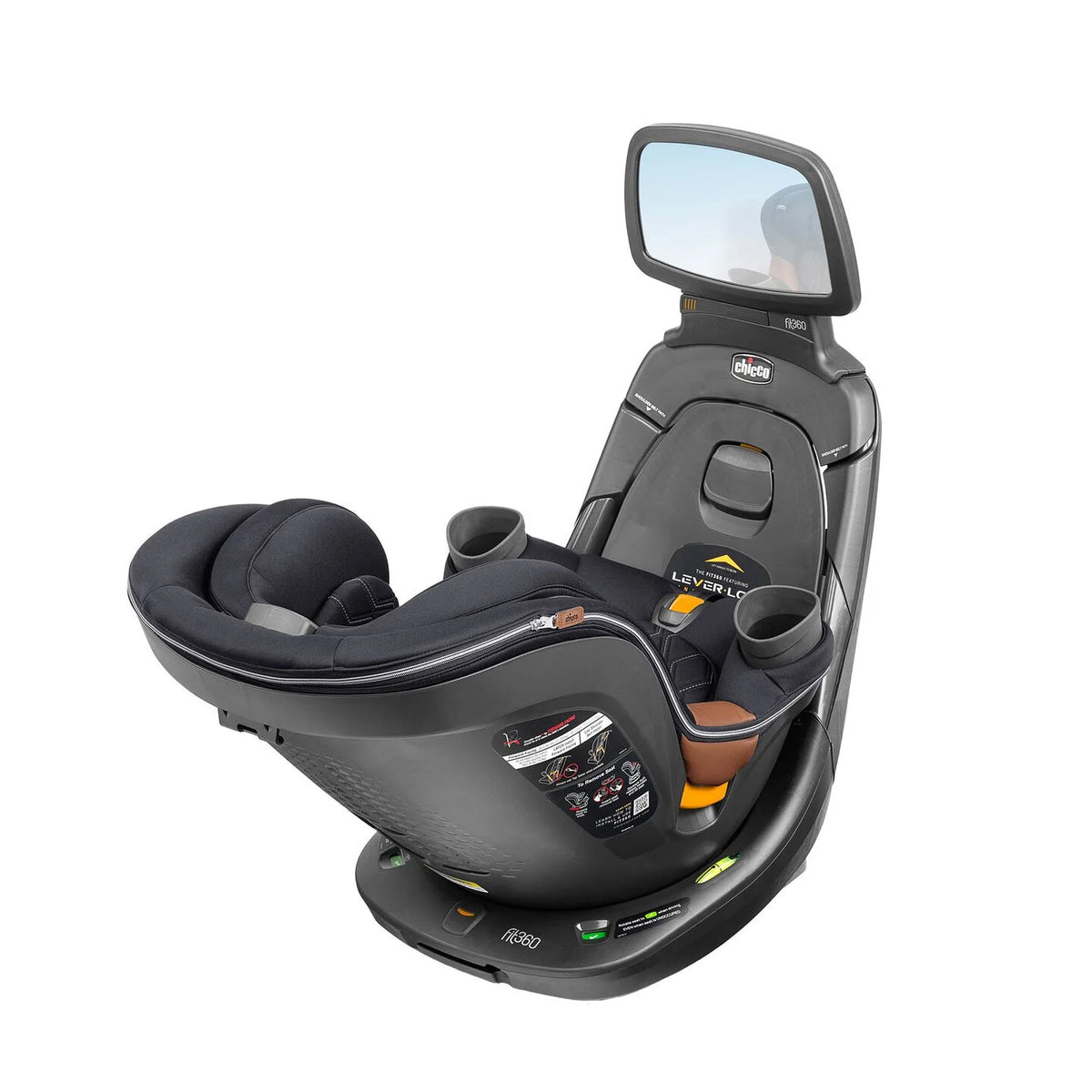 CHICCO Fit360 Zip ClearTex Rotating Convertible Car Seat - Jet