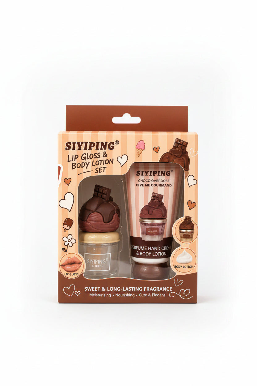 SIYIPING LIPGLOSS & HAND CREAM-CHOCO OVERDOSE