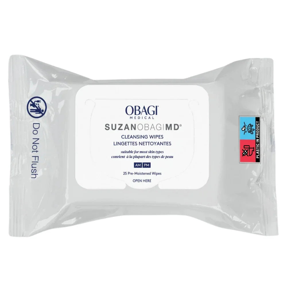 Obagi SUZANOBAGIMD® CLEANSING WIPES Pre-Moistened, Textured Cleansing Wipes (25-Pack)