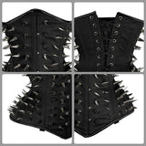 Lara Leather Steampunk Steel Boned Cotton Under Bust Corset