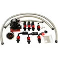 Confote Adjustable EFI Aluminum Fuel Pressure Regulator Kit with 0-100 psi Gauge AN6-6AN Fuel Line Hose Fittings