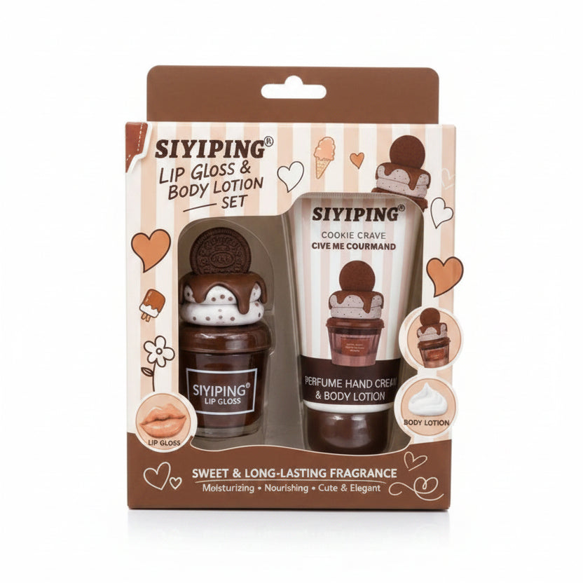 SIYIPING LIPGLOSS & HAND CREAM - COOKIE CRAVE