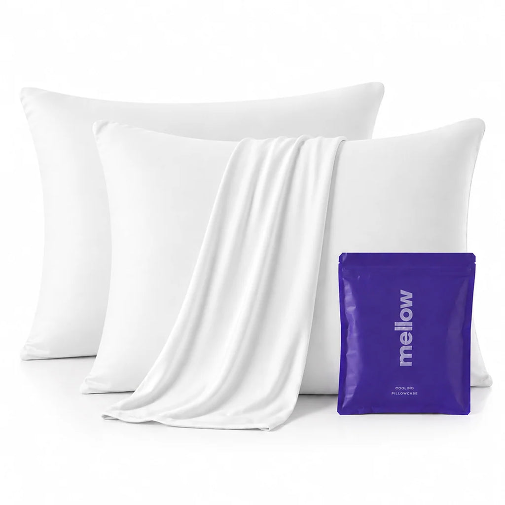 MELLOW Cooling Pillowcase and Weighted Eye Mask Gift Set