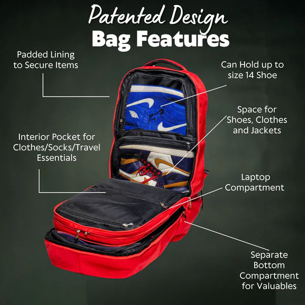 Sole Premise Red Polyester Patented Carry-On (XL Design) (Only 300 Made)