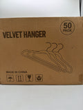 Simple Deluxe Velvet Hangers 50 Pack, Non-Slip Clothes Hangers with Shoulder Notches, 360° Swivel Hooks