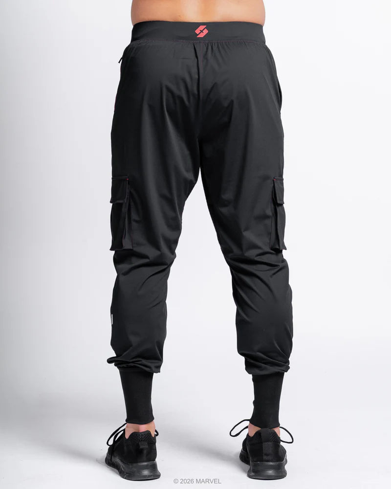 SuperX MARVEL DAREDEVIL Performance Men's High Rib Cargo Stealth Joggers (Size: Medium)