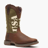 Rebel by Durango Army Green USA Print Western Boot Size: 8.5M