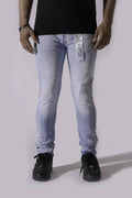 Men's DZTR-441 Ice Blue Skinny Stretch Jeans, Size 30