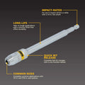 DeWalt - 7/16" X 12" Quick Change Extension, DWA716QCEXT12