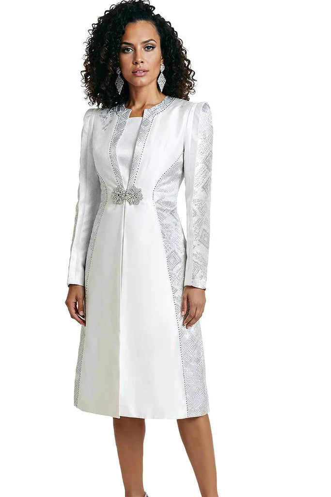 Donna Vinci 12256 2 piece Silk Look Jacket Dress Size 28
