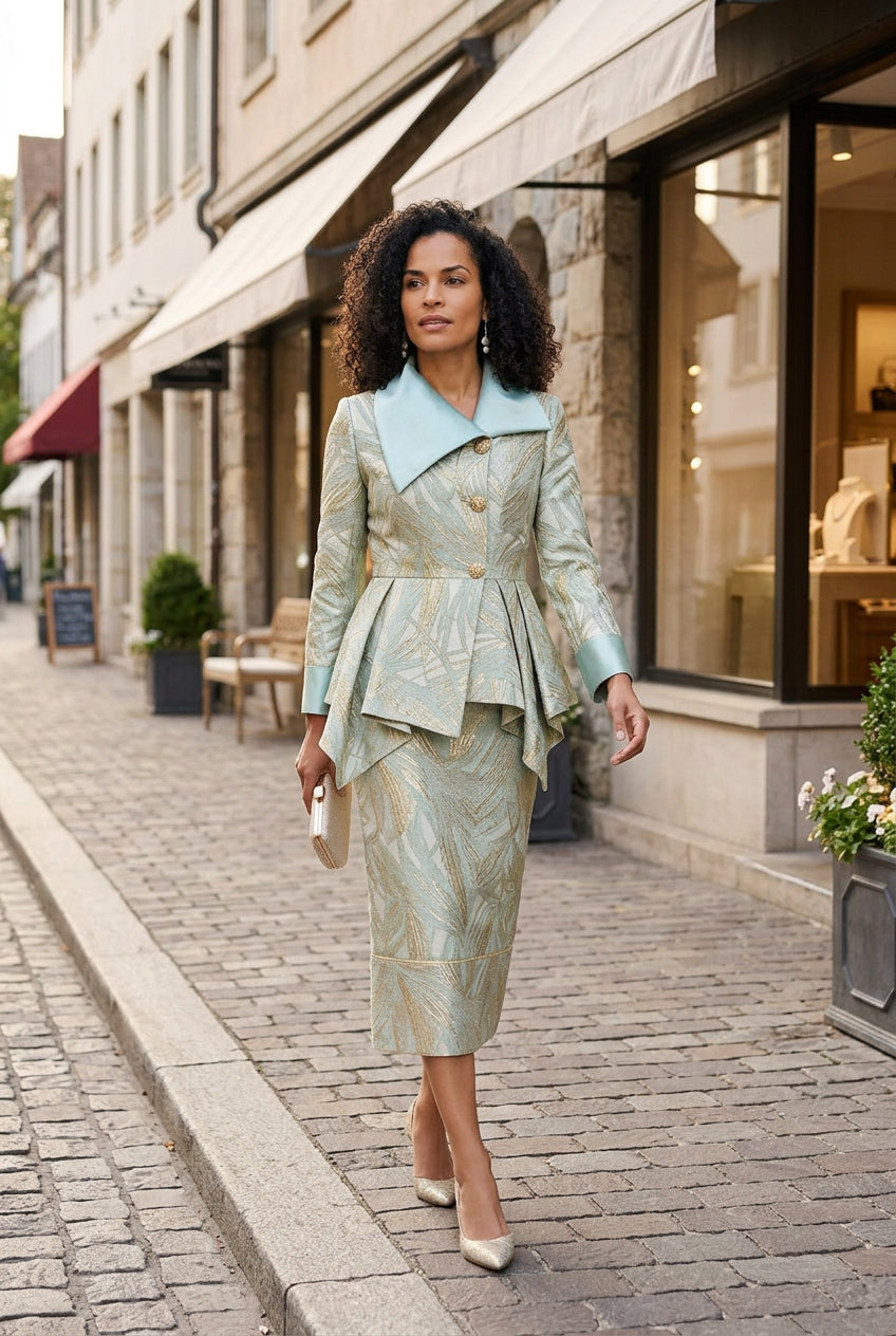 Donna Vinci 12269 2 piece Novelty Skirt Suit