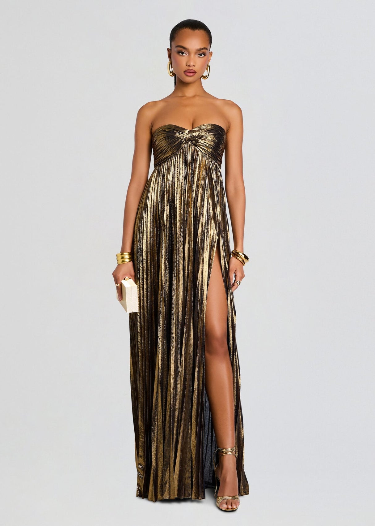 Retrofête Zoa Dress Antique Gold Size: M