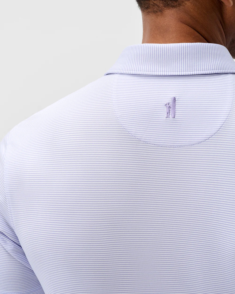 *Johnnie-O Performance Jersey Polo - Lyndonn Stripe, Viola, Men's Medium
