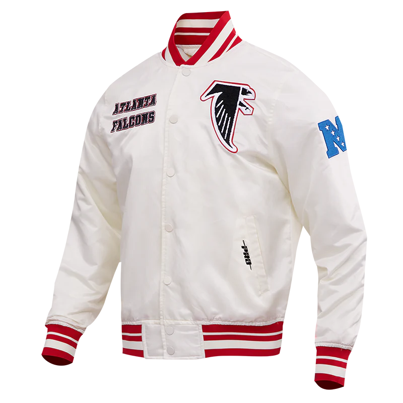 NFL ATLANTA FALCONS RETRO CLASSIC MEN'S RIB SATIN JACKET Size S