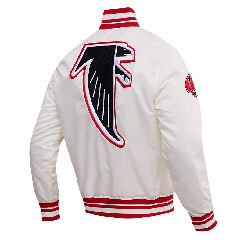 NFL ATLANTA FALCONS RETRO CLASSIC MEN'S RIB SATIN JACKET Size S