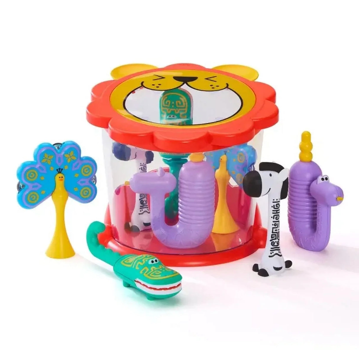 FAO Schwar Jungle Drum Instrument Set - Includes Drum, Maraca, Tambourine, Castanet, and Guiro