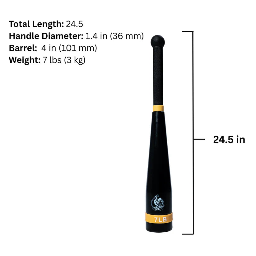 HEPHAESTUS ATHLETICA Delta Clubs - Fixed Weight Adjustable Rubber Clubs - 7LBS (Base Weight)