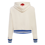 NFL BUFFALO BILLS RETRO CLASSIC WOMEN'S CROPPED PULLOVER HOODIE SIZE: S