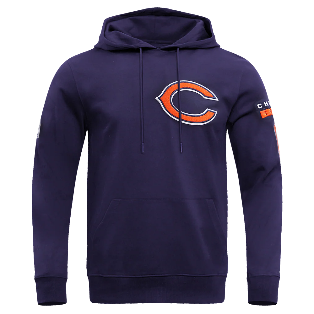 PRO STANDARD - LG MEN'S NFL CHICAGO BEARS CLASSIC CHENILLE PULLOVER HOODIE - MIDNIGHT NAVY