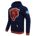 NFL CHICAGO BEARS MASHUP MEN'S RIB PULLOVER HOODIE - L