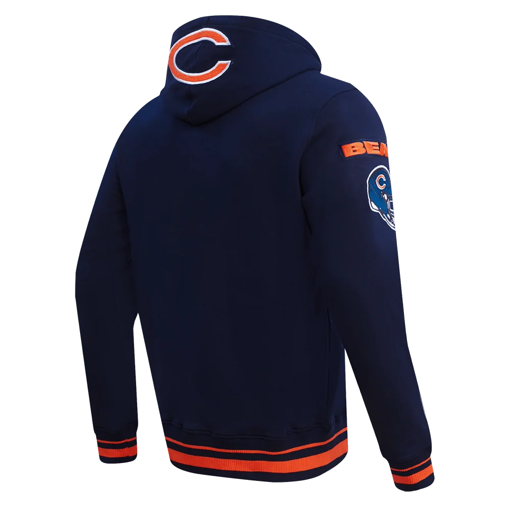NFL CHICAGO BEARS MASHUP MEN'S RIB PULLOVER HOODIE - L