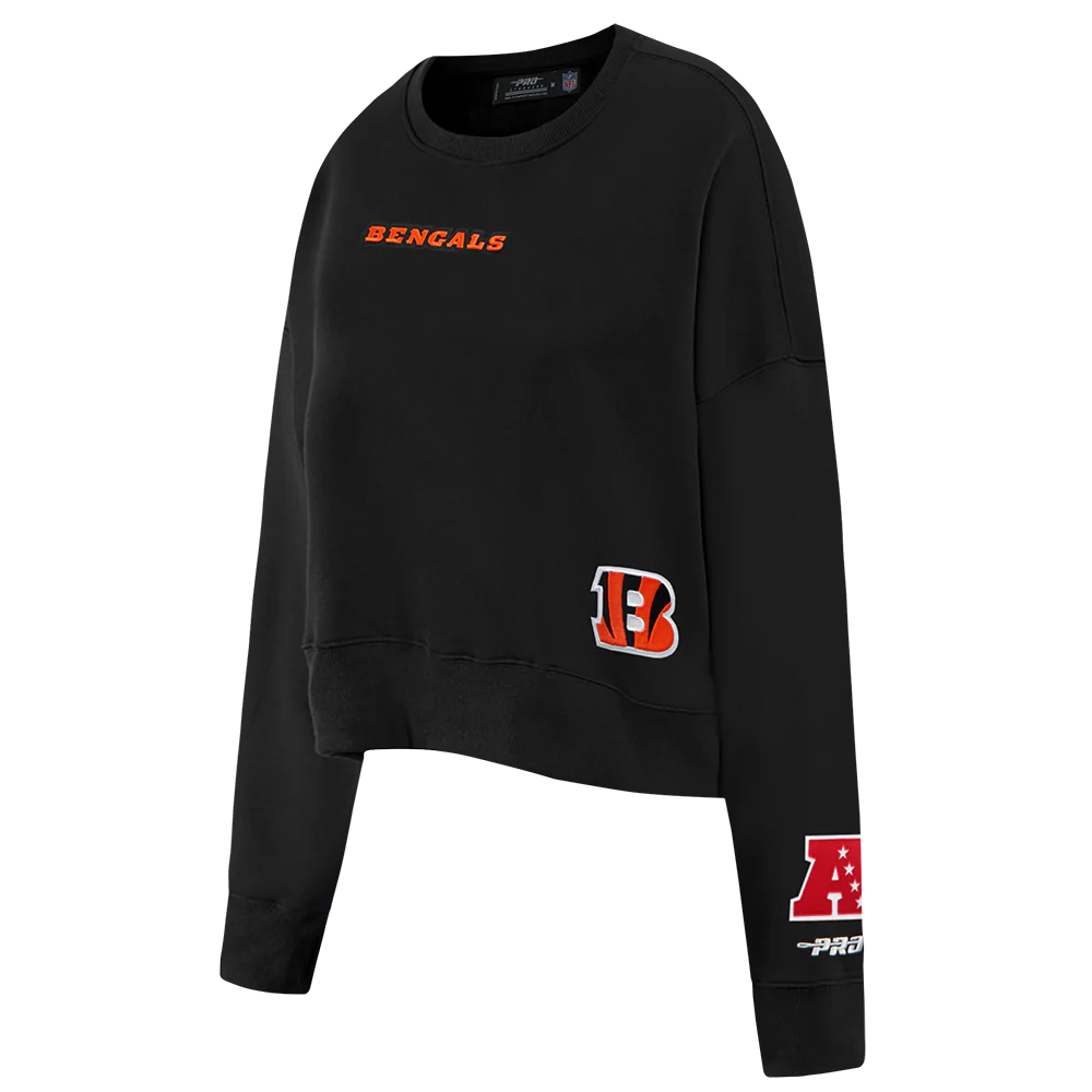 NFL CINCINNATI BENGALS WINGSPAN WOMEN'S FLC CREWNECK- SIZE: MED