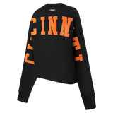 NFL CINCINNATI BENGALS WINGSPAN WOMEN'S FLC CREWNECK- SIZE: MED