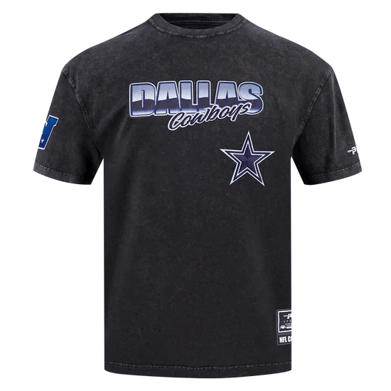 NFL DALLAS COWBOYS CHROME MEN'S COTTON JERSEY DROP SHOULDER TEE-LG