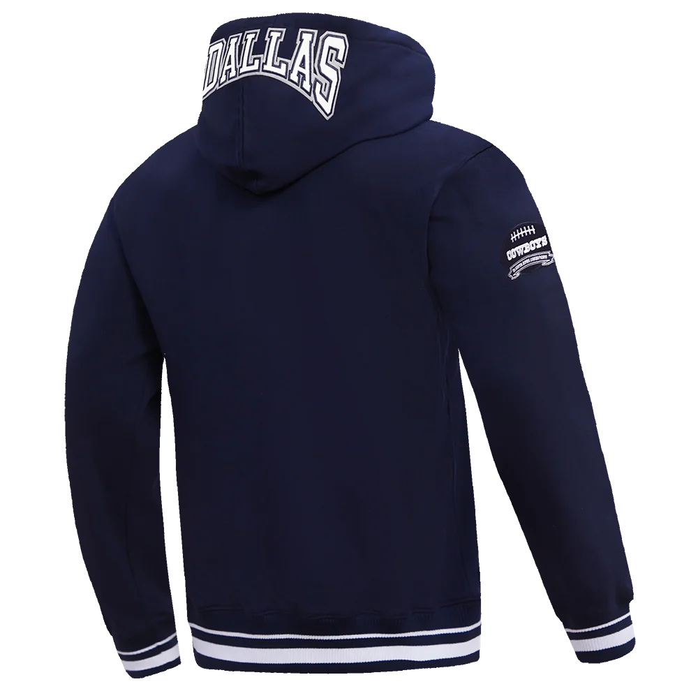 NFL DALLAS COWBOYS CREST EMBLEM RIB FLC PO HOODIE Size XL