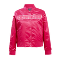 NFL DALLAS COWBOYS TRIPLE PINK WOMEN'S SATIN JACKET - L