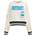 NFL DETROIT LIONS RETRO CLASSIC WOMEN'S RIB CREWNECK - S