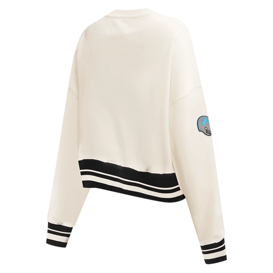NFL DETROIT LIONS RETRO CLASSIC WOMEN'S RIB CREWNECK - S